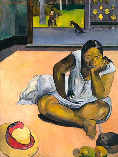 Te Faaturuma (The Brooding Woman) by Paul Gauguin